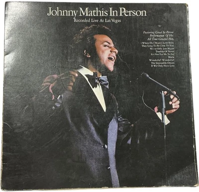 Johnny Mathis In Person Live Vinyl Record CBS 33 RPM 6193 - Image 1 of 4