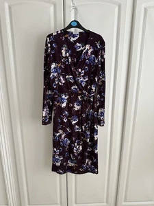 Ladies Bella Di Notte Purple Floral Dress Size 12 - Picture 1 of 8