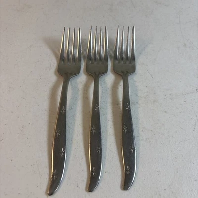 Обеденные вилки Dorzel Hull FIRST STAR из нержавеющей стали 7 дюймов набор из 3 MCM Atomic Burst - Изображение 1 из 4