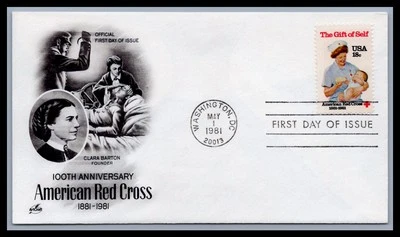 US FDC # 1910 18c American Red Cross ArtCraft  S.Cancel 1961, 9b980 - Image 1 of 2