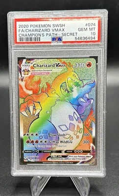 2020 Pokémon SWSH FA/Charizard VMAX Champions Path-Secret PSA 10 🔥 - Image 1 of 2