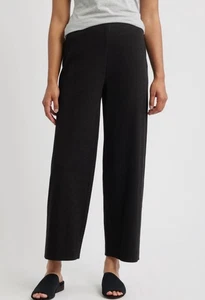 Eileen Fisher schwarze Ponte Strick Pull On Clean Hose Gr. M - Bild 1 von 7