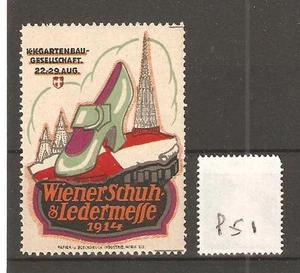 CINDERELLA -P51 - GERMANY  - WIENER SCHUH  & LEDERMESSE - 1914 - Picture 1 of 1