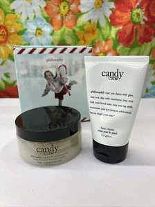 Philosophy Candy Cane 10oz Body Scrub & 4 oz Foot Creme Gift Pack New Sealed - Picture 1 of 4