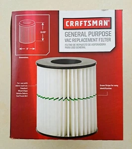 Craftsman Shop Vac Filter 917804 Fits 16 and 32 Gallon Vacuums OEM - Picture 1 of 8