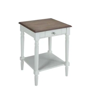 Convenience Concepts End Table French Country Driftwood Gray White - Picture 1 of 5