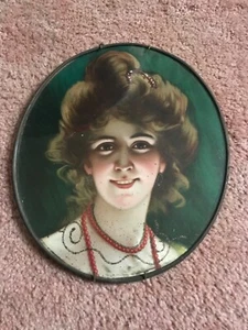 antigua chimenea chimenea vintage grande 12x10 mujer victoriana - Imagen 1 de 2