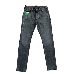 NWT Tommy Hilfiger Men's THFlex Denim Dark Gray Wash Slim Fit Tapered Leg Jeans - Picture 1 of 17