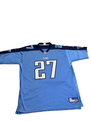 VTG Mens XXL 2000s NFL Titans Reebok On The Field Jersey Eddie George #27 2XL Cover
