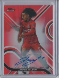 2022 Finest MLS Autograph Red Refractor #JN Jayden Nelson 3/5 Auto - Flat S/H - Picture 1 of 2