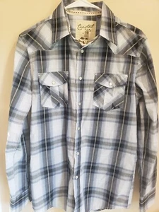 Coastal Western Men's Shirt Size Small  Pearl Snap Button Up - Picture 1 of 6