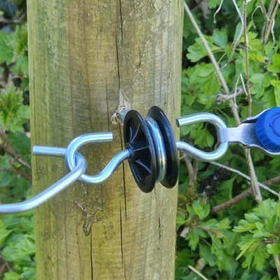 Isolateur De Portail Pour Clôture Électrique Avec Poignée Et Crochet À Vis - Photo 1/4