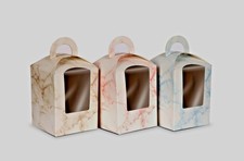 Singola/finestra di visualizzazione individuali mostra Cupcake scatole ~ Made in England
