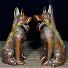 sculpture en bronze maison fengshui fortune richesse de bon augure une paire plutus dog 