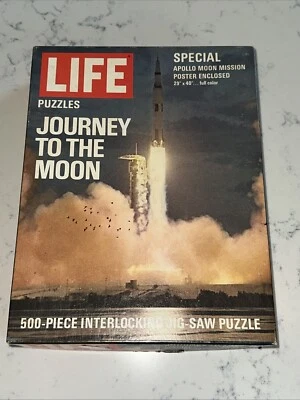 Life Puzzles Journey to the Moon 500 Piece Jigsaw Puzzle with Poster COMPLETE - Image 1 of 4