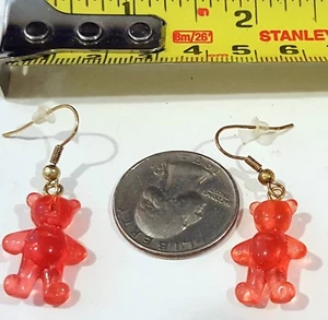 Pendientes de joyería de moda en miniatura plástico duro como diseño de osos de goma - Imagen 1 de 2
