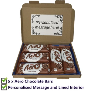 Aero Chocolate Bars Gift Hamper Sweet Box with Personalised Message 5 BARS - Picture 1 of 3