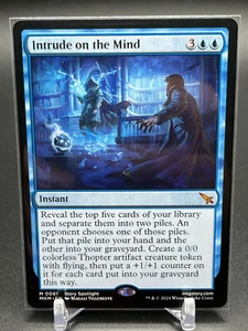 Magic The Gathering Intrude on the Mind 0061 Murders at Karlov Manor Regular Mythic Instant - Imagen 1 de 2