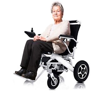 Electric Wheelchair Power Wheel chair Lightweight Mobility Aid Motorized Folding