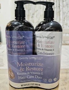 Beauty Untouched Keratin & Vitamin E Shampoo & Conditioner Set 32 fl oz each - Picture 1 of 6
