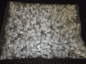 500PC WIRE CORD END FERRULE CRIMP WHITE 14 AWG E2508WH - Picture 1 of 1