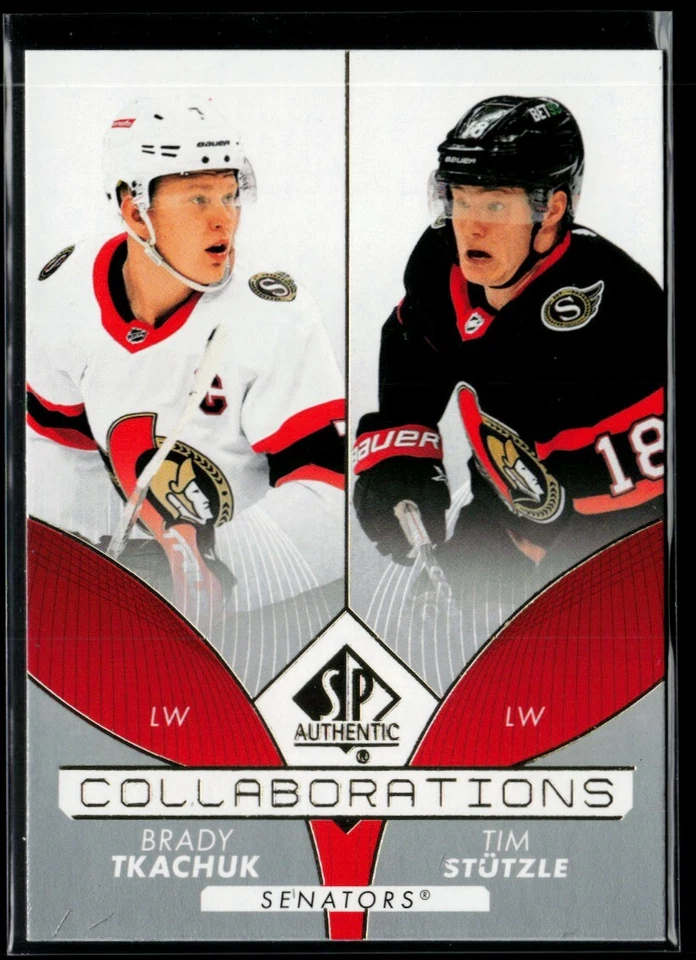 2022-23 SP Authentic Collaborations #C-14 Brady Tkachuk / Tim Stutzle - Image 1 of 2