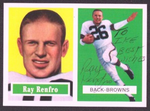 RAY RENFRO 1994 Topps Archives #76 AUTOGRAPH BROWNS Signed "1957" AUTO d.1997