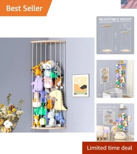 ZOO-Themed Wooden Toy Organizer - Durable Wall-Mount Storage for Playrooms - Picture 1 of 9