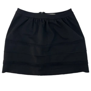 Madewell Silhouette Black Skirt Pleated Raw Hem Size Small - Picture 1 of 7