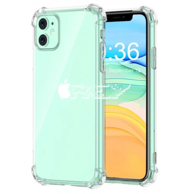 REY Funda Silicona AntiShock para IPHONE 11 (6,1") Carcasa Gel Transparente i515