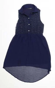 Primark Womens Blue Polyester Blend Shirt Dress Size 8 - Picture 1 of 12