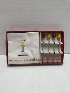 Boston warehouse cocktail napkin and pick Set - Picture 1 of 3