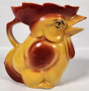 Vintage Creamer Milk Rooster 5"H Germany Ceramic Farm Country Birds Hen A46 - Picture 1 of 8
