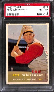 1957 TOPPS #373 PETE WHISENANT PSA 8 20858039