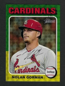 2024 Topps Heritage Chrome Superfractor 1/1 Nolan Gorman St. Louis Cardinals - Bild 1 von 2