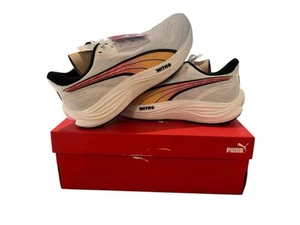 Puma Velocity Nitro 3 Road Running Shoes Mens Size 10.5 White/Sun Stream Low Top - Picture 1 of 5