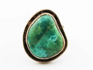 ANTIKER INDISCHER STERLING TÜRKIS HERREN RING GROß - Bild 1 von 4