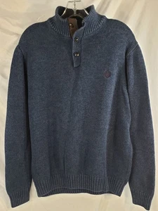 Chaps Pullover Herren Größe L Pulli Qtr. Knopfleiste dunkelblau Neu ohne Etikett - Bild 1 von 6