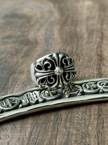 CHROME HEARTS Anello stile cuori cromati misura 8