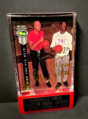 Autógrafo clásico Four Sport 1992 Shaquille O'Neal RC y Kareem Abdul-Jabbar Foto 1 de 4