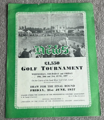 1957 Yorkshire Evening News Golf Tournament Programme, Sand Moor Golf Club - Image 1 of 4