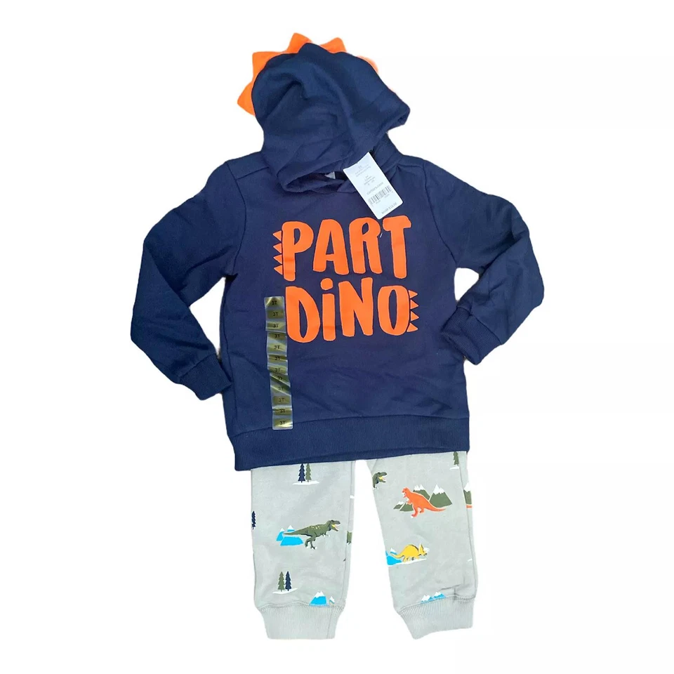 Carter's Boys Part Dino Spiked Hood Pullover & Jogger 2 Piece Set (6M) - Image 1 of 1