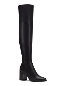 INC Womens Black Flexible Sole Windee Almond Toe Block Heel Heeled Boots 9.5 M - Picture 1 of 11
