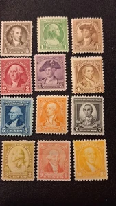 Scott #704-715, M/F/NH, Washington Bicentennial, perf 11x10.5, 1932 - Picture 1 of 2