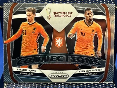 2022 Panini Prizm World Cup FRANKIE DE JONG / RYAN GRAVENBERCH Connections - Image 1 of 2
