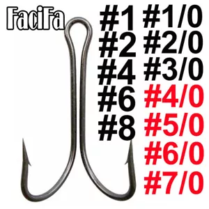 Lot 20 Double Fishing Hook Fly Tying Double Hook for Jig Bass FishHook - Picture 1 of 17