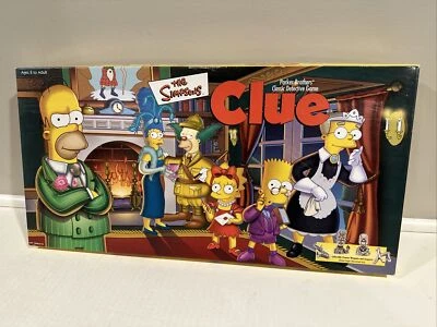 VINTAGE THE SIMPSONS Clue Board Game 2002 Parker Brothers Detective Game  - Image 1 of 4