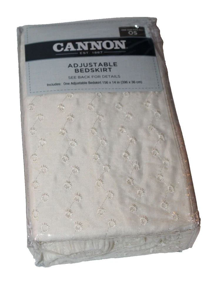 Falda de cama ajustable con ojales marfil Cannon, talla única para todos Foto 1 de 4