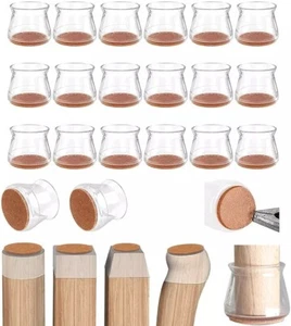 24 Pcs High Quality Silicone Chair Leg Floor Protectors Caps For Hardwood Floors - Bild 1 von 9