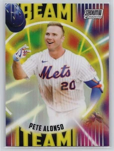 2022 Stadium Club Chrome #BT-7 Pete Alonso Beam Team New York Mets Baseball Card - Picture 1 of 2